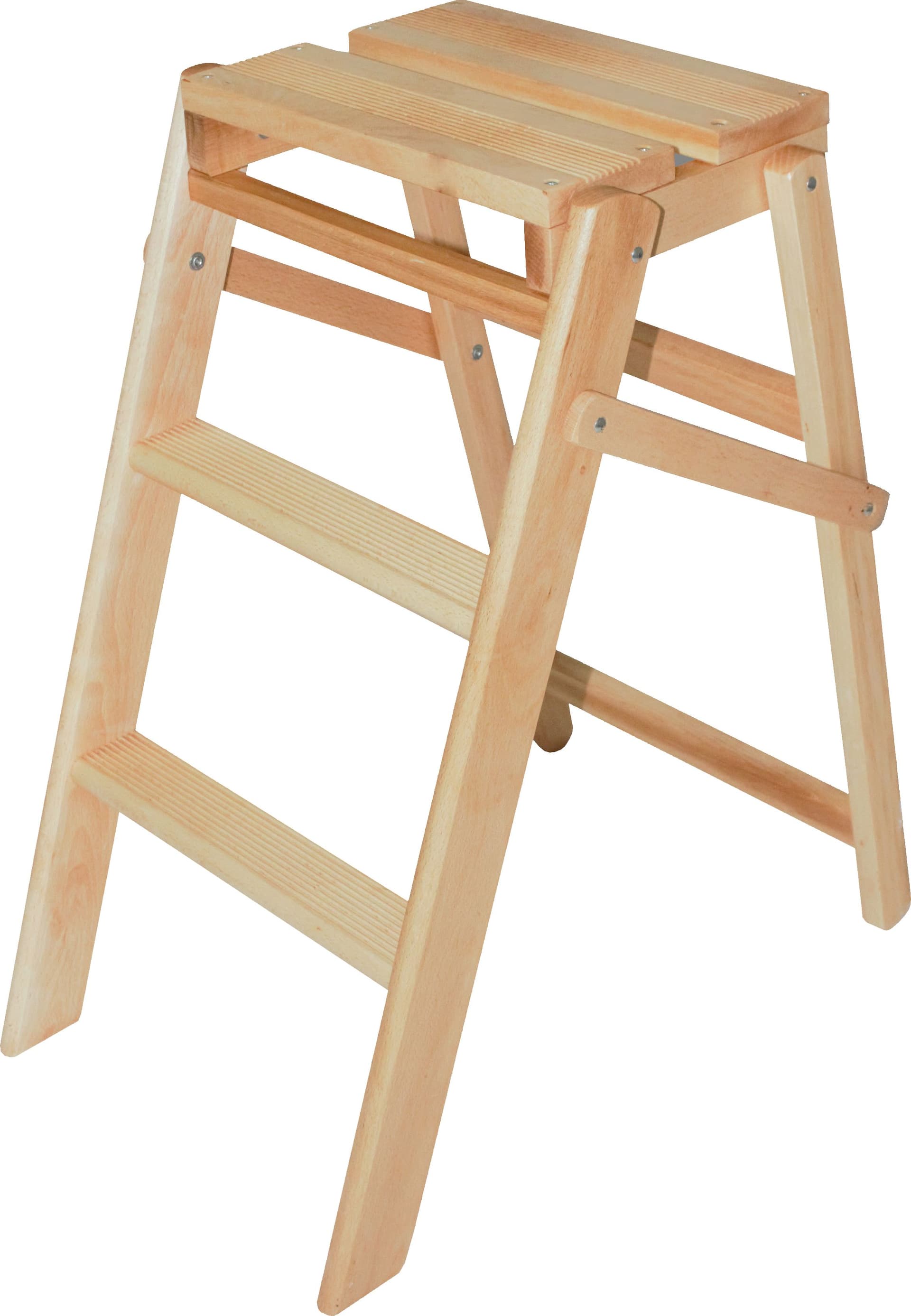 Sgabello Legno a 3 Gradini Pieghevole - 2
