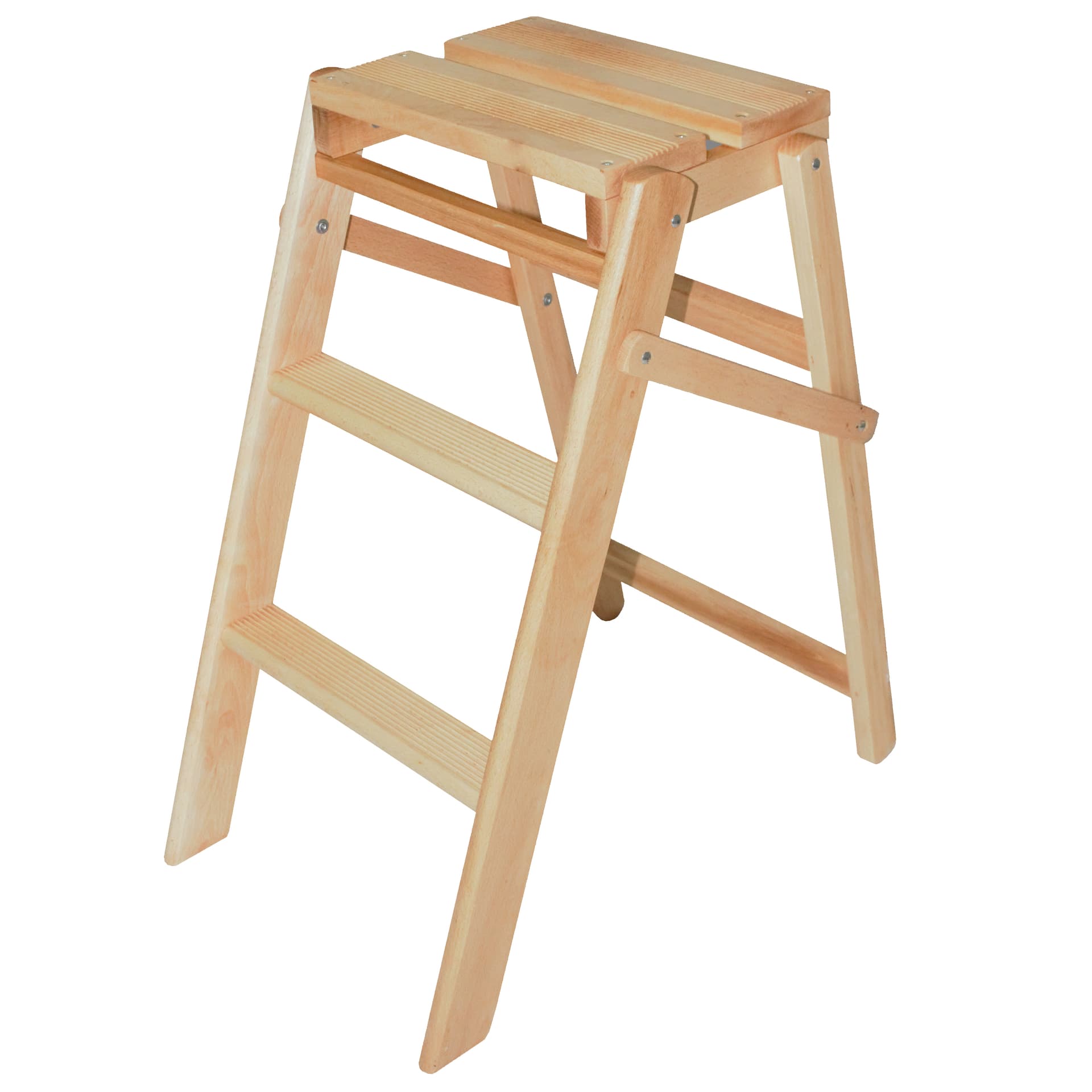 Sgabello Legno a 3 Gradini Pieghevole - 2