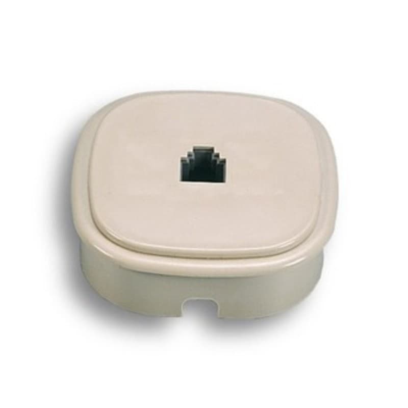 Presa Telef Parete Incasso Plug 6 4C Fme 22.240 Fanton 10 Pezzi - 2