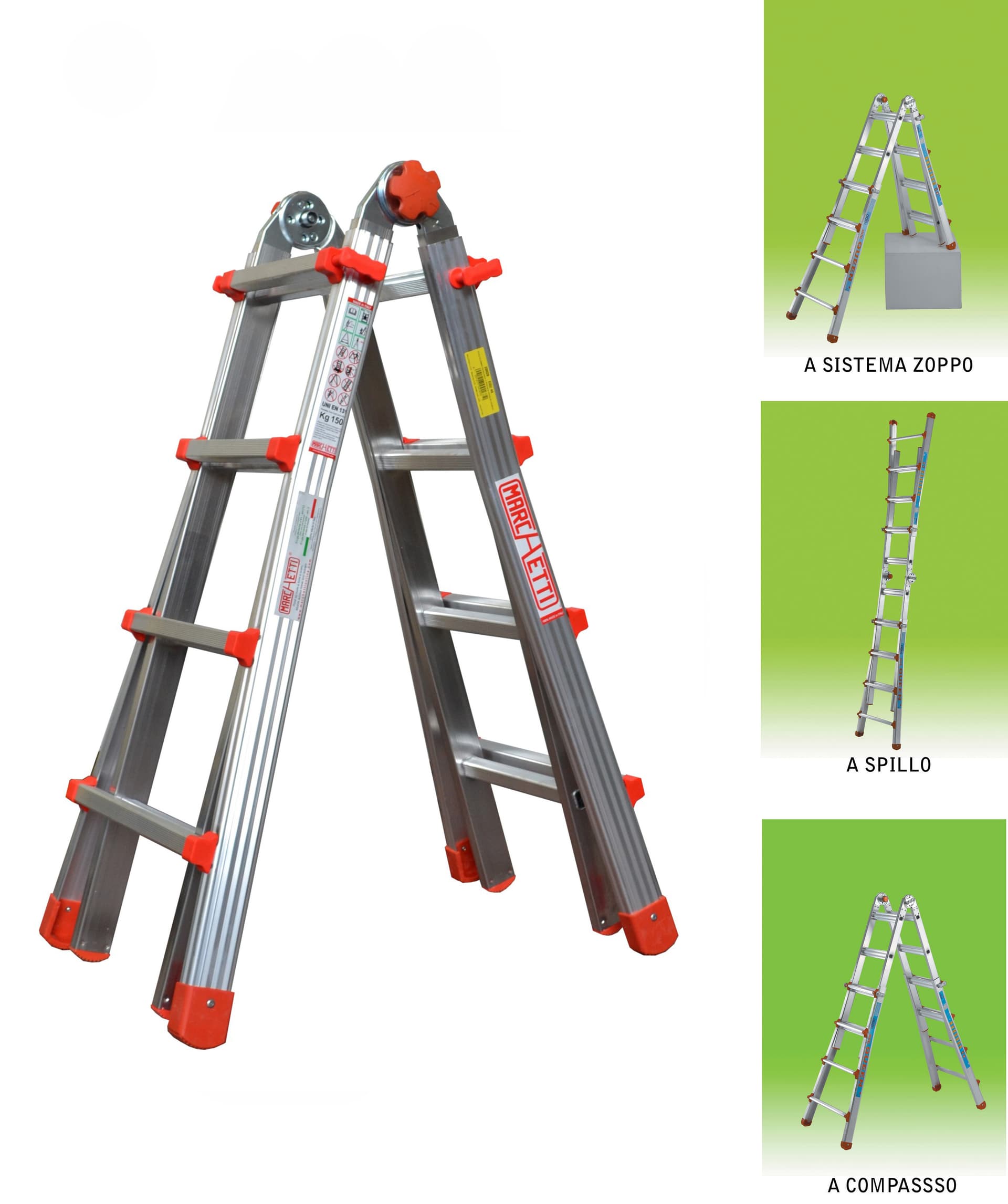 Scala All. Multiuso 4 e 4 Gradini 4,10 m - 2