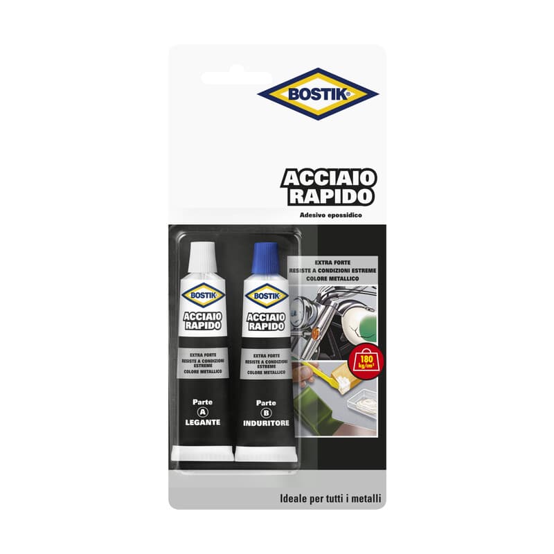 Bostik Acciaio Rapido 30 g Blister 12 Pezzi - 2