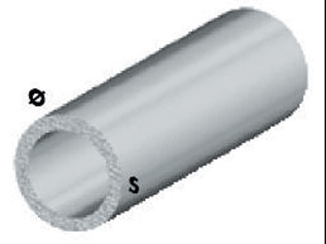 Profilo Argento H 200 cm Tubo Tondo 10 x 1 mm** Arcansas 5 Pezzi - 2