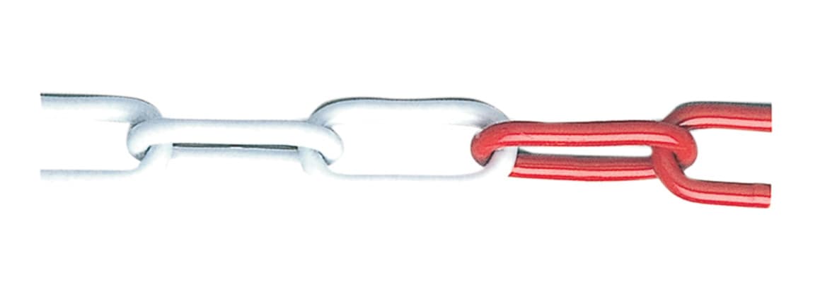 Catena Acciaio Bianco Rosso D 5 mm da 25 m 25,0 ml - 2