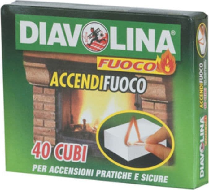 Accendifuoco 40 Cubi Diavolina 15300 Facco Giuseppe & C 24 Confezione - 2