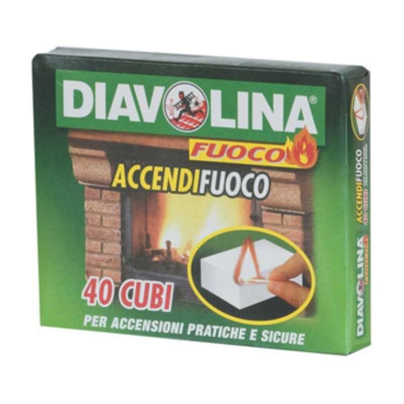 Accendifuoco 40 Cubi Diavolina 15300 Facco Giuseppe & C 24,0 Confezione - 2