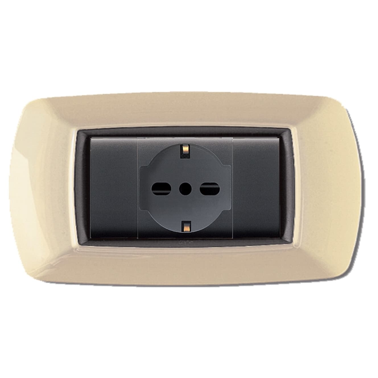 Placca Life Living Plast Avorio 4P Elettrocanali - 2