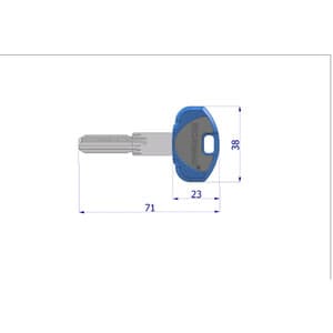 Chiave K1 Grezza per Cilindro Securemme 10 Pezzi - 2