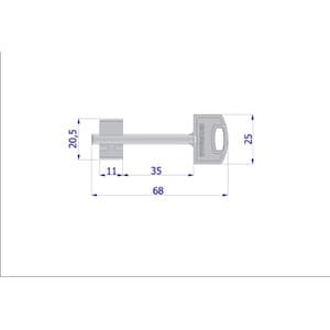 Chiave Grezza Gambo 68 mm Securemme 10 Pezzi - 2
