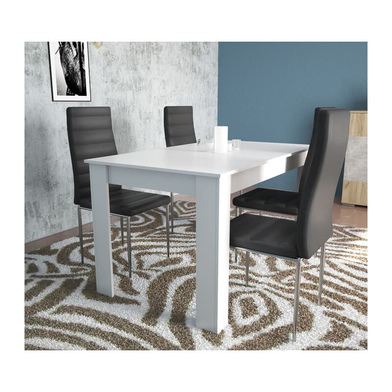 Tavolo Allungabile Cm 80 x 140 x 180XH.75 Bianco - 2