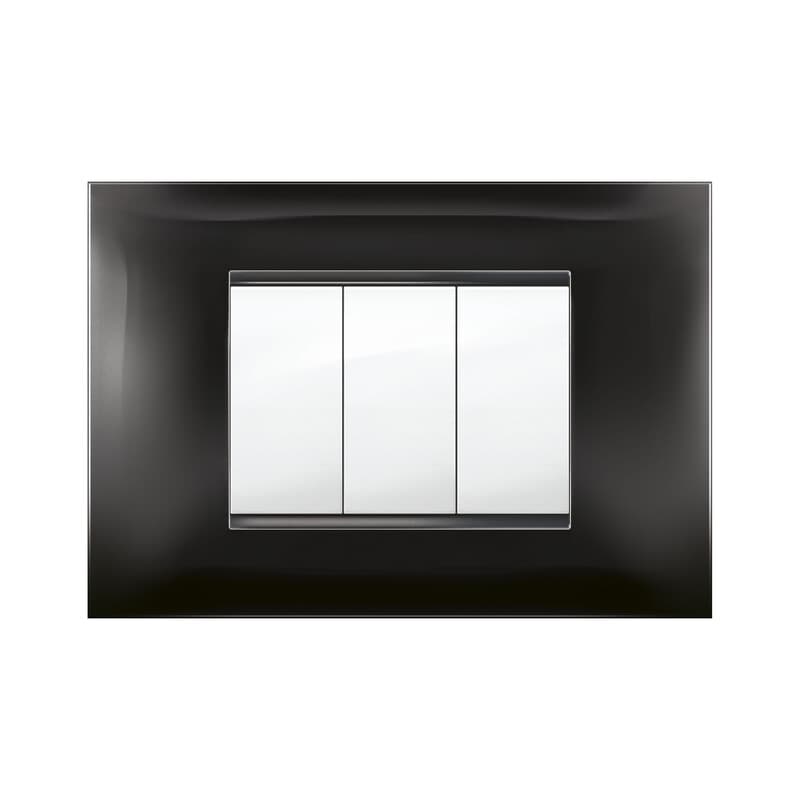 Placca Mivida Plana Nero 3P 10 Pezzi - 2