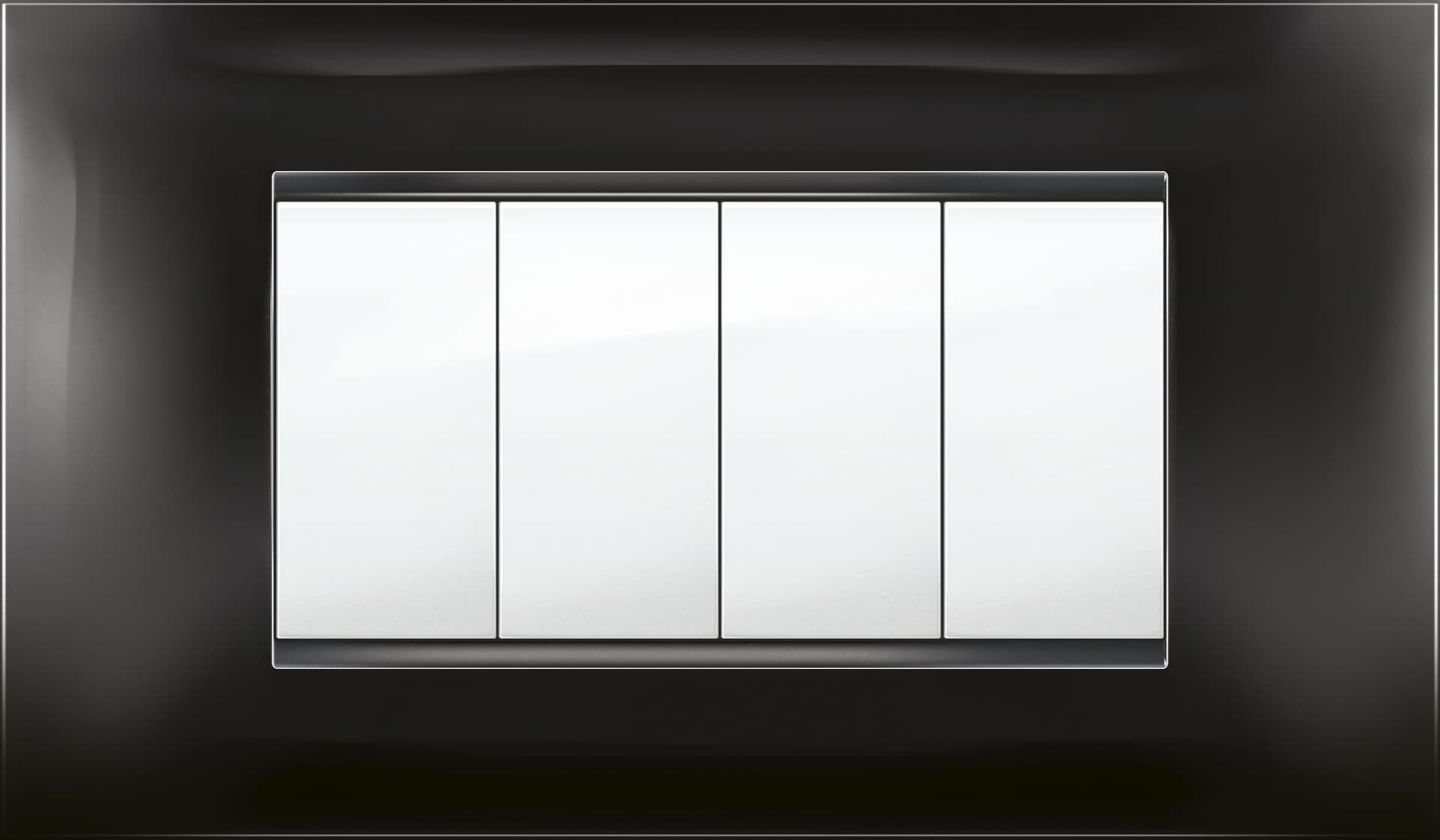 Placca Mivida Plana Nero 4P – Idroweb