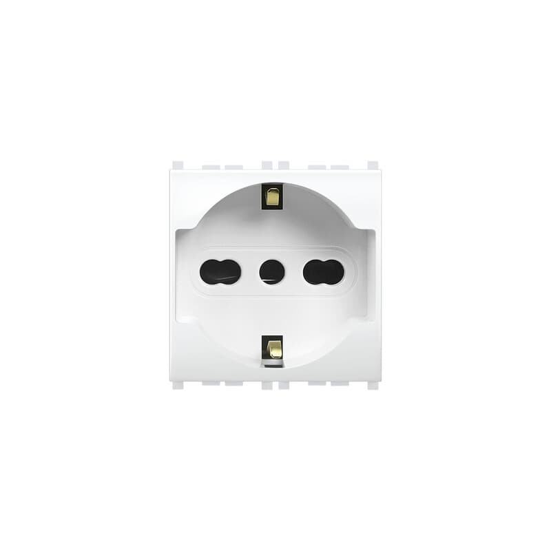 Presa Schuko Bipasso 2P e T Mivida MV6050 6 Pezzi - 2