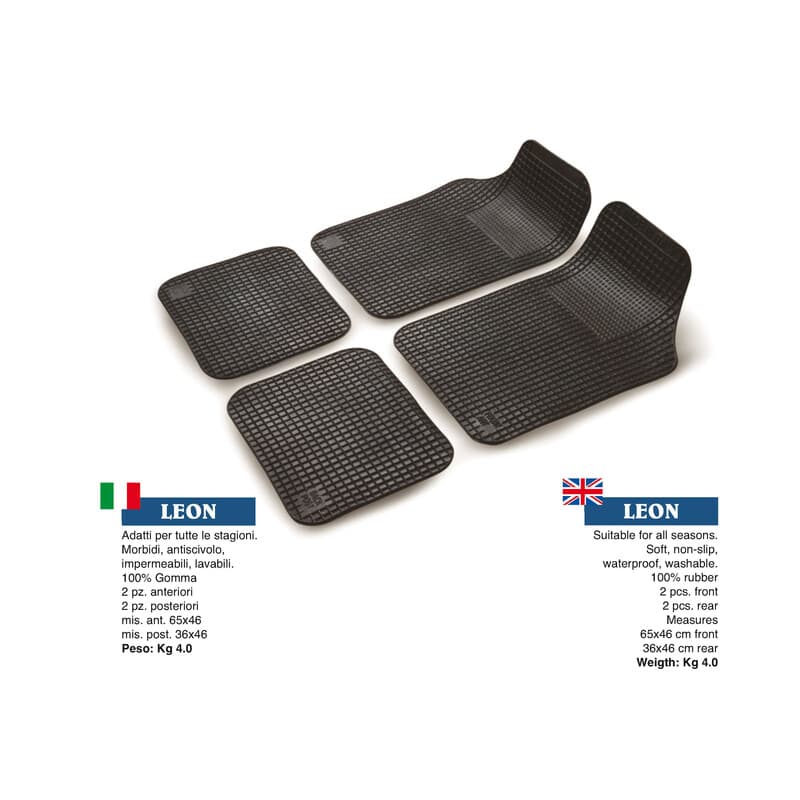 Set Tappeto Auto in Gomma Polar 4 Pezzi - 2
