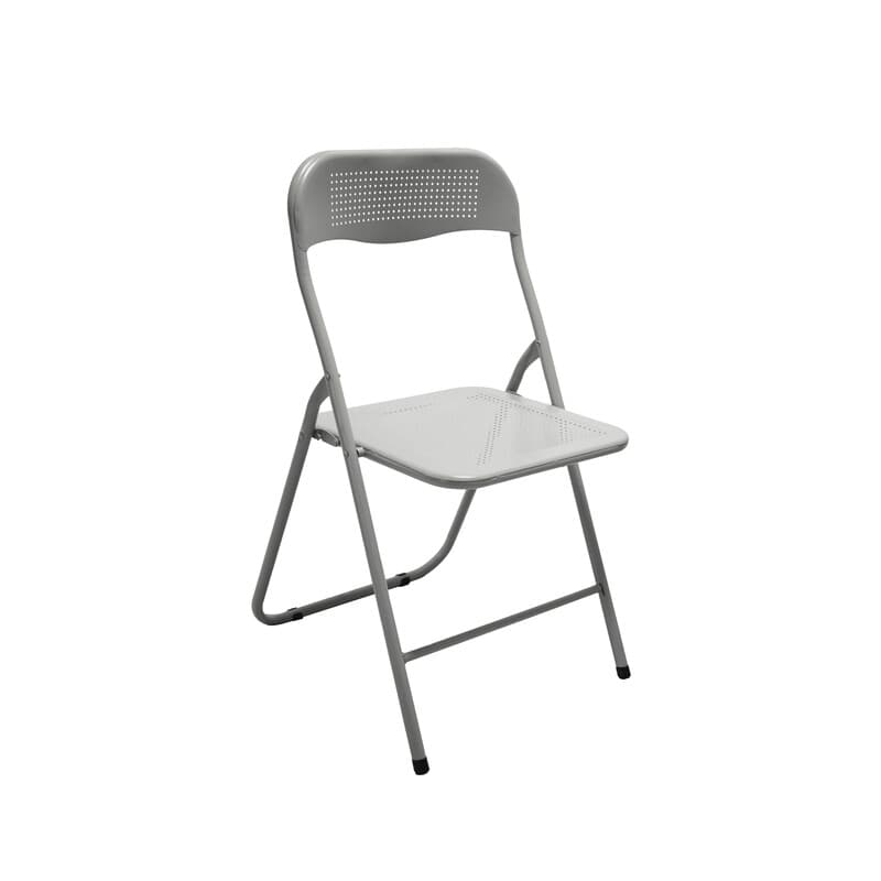 Sedia Pieghevole Metallo Polo Bianco 6 Pezzi - 2