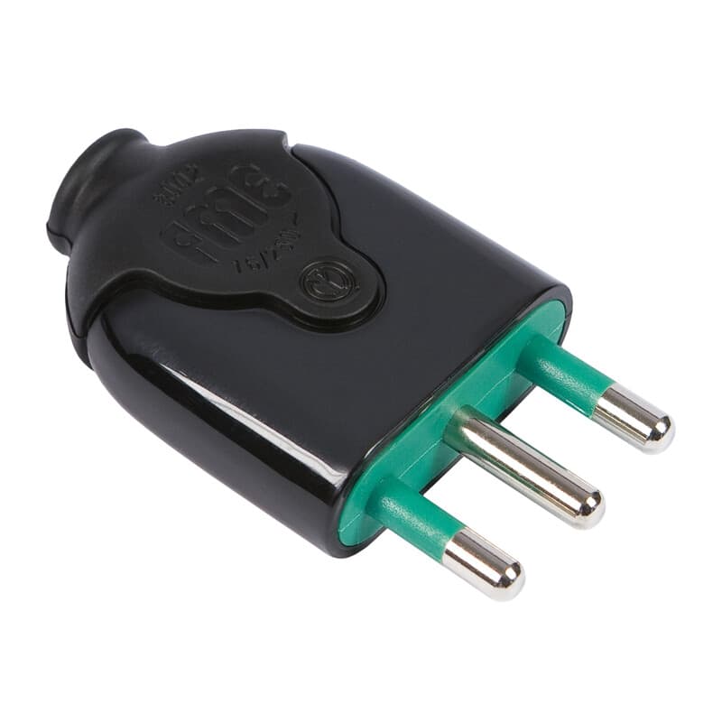 Fme 80.021 Spina 16A 2P e T Nero - 2