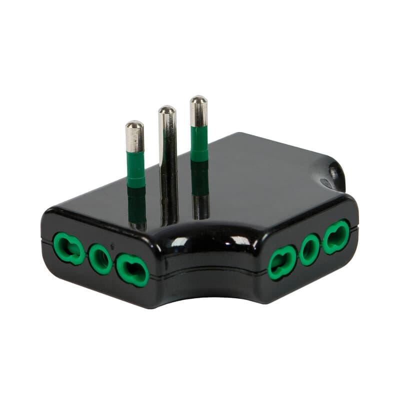 Fme 82.221 Adattatore 16A 2P e T 3 Prese 2P e T Bip Nero - 2