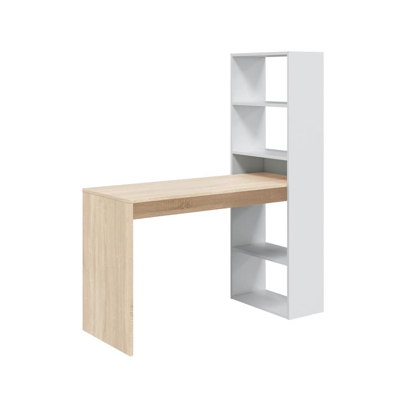 Kit Scrivania Duplo con Libreria 120 x 53 x 144 Bia Art Rov - 2