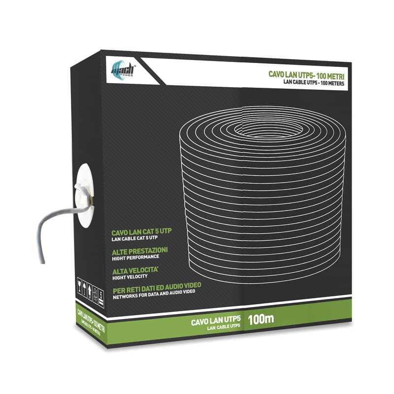 Cavo Lan Utp Cat. 6 Cca 0,56 mm 305 m Grigio - 2
