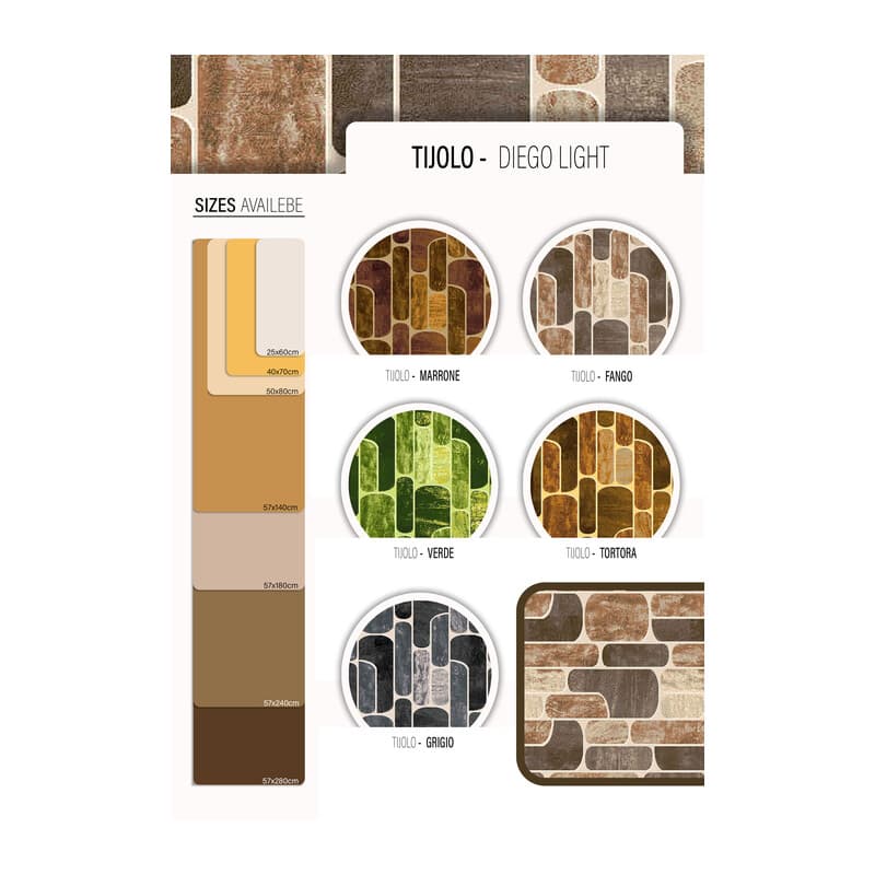 Tappeto Cucina Tijolo 57 x 240 cm Assortito 10 Pezzi - 2