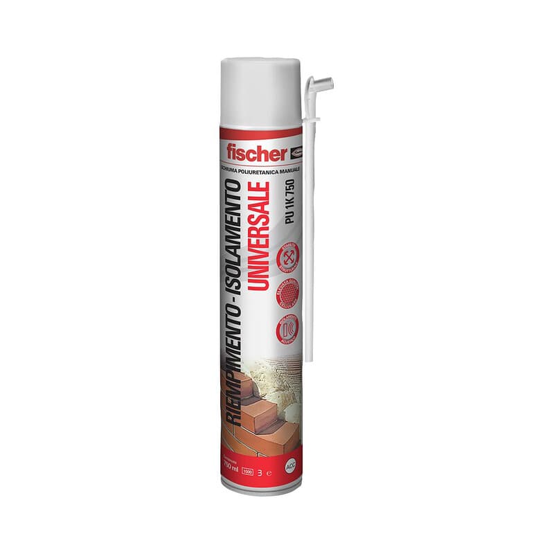Fischer Schiuma Poliuretanica Univ. Man. 750 ml Pu 1K 12 Pezzi - 2