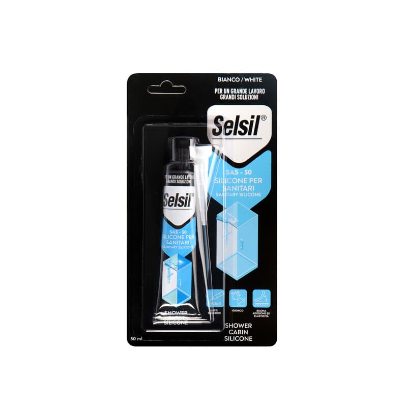 Silicone Acetico per Sanitari Bianco 50 ml Selsil 12 Pezzi - 2