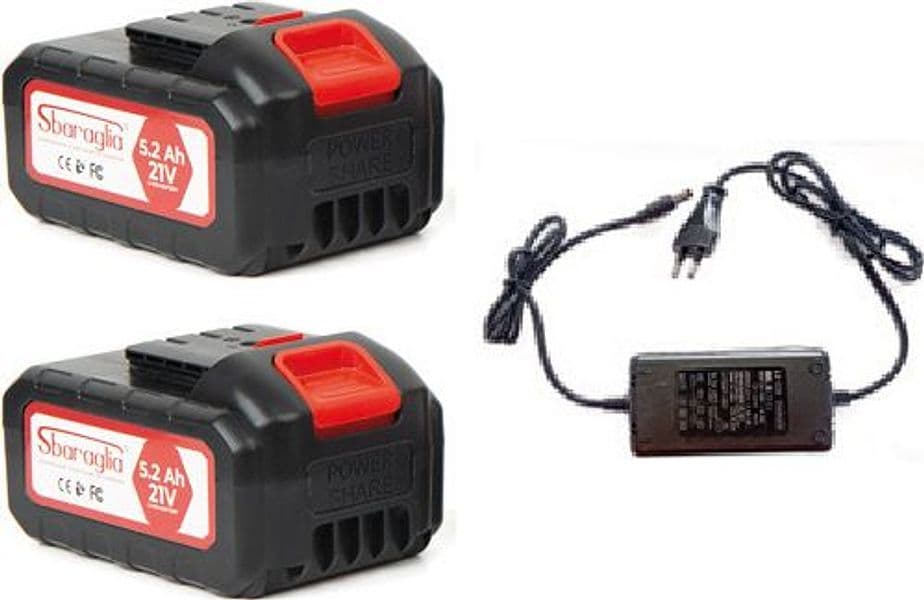 Kit 2 Batterie 21V 5,2 Ah e Caricabatteria Sbaraglia - 2