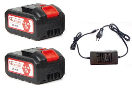 Kit 2 Batterie 21V 5,2 Ah e Caricabatteria Sbaraglia - 2