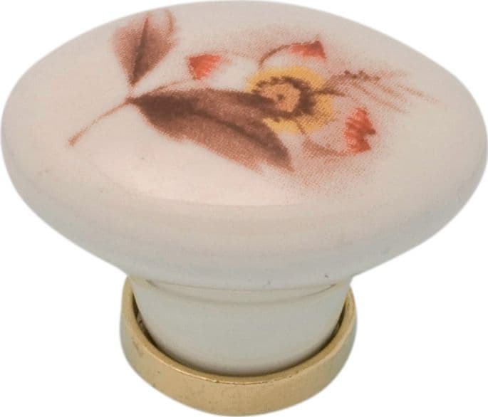 Pomolo Porcellana Ovale con Base F 13 24 x 34 x 25 mm 25 Pezzi – Idroweb