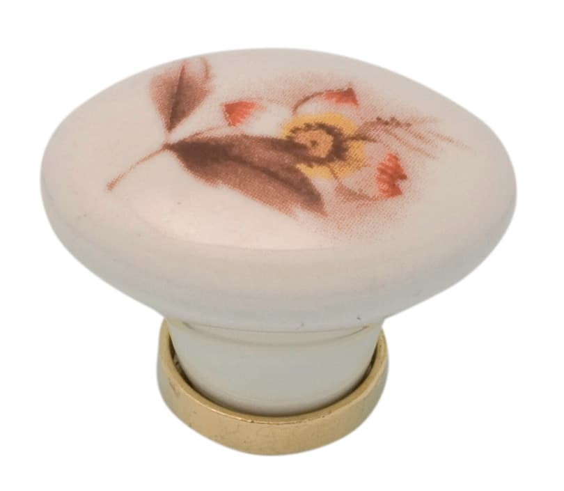 Pomolo Porcellana Ovale con Base F 13 24 x 34 x 25 mm 25 Pezzi - 2