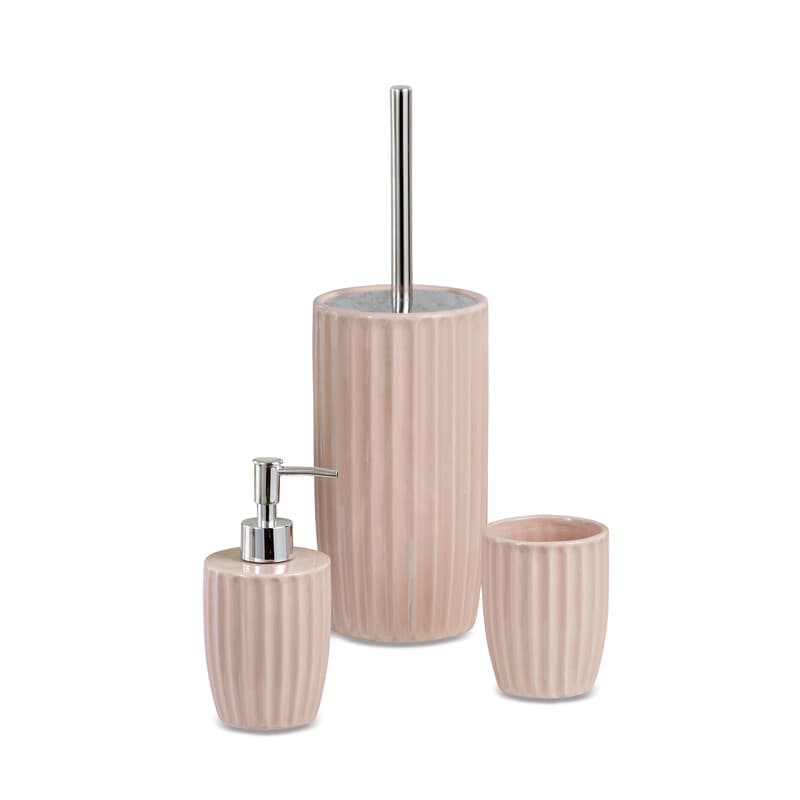 Set da Bagno Ceramica Colori Assortiti 502227 3 Confezioni da 3 Pezzi - 2