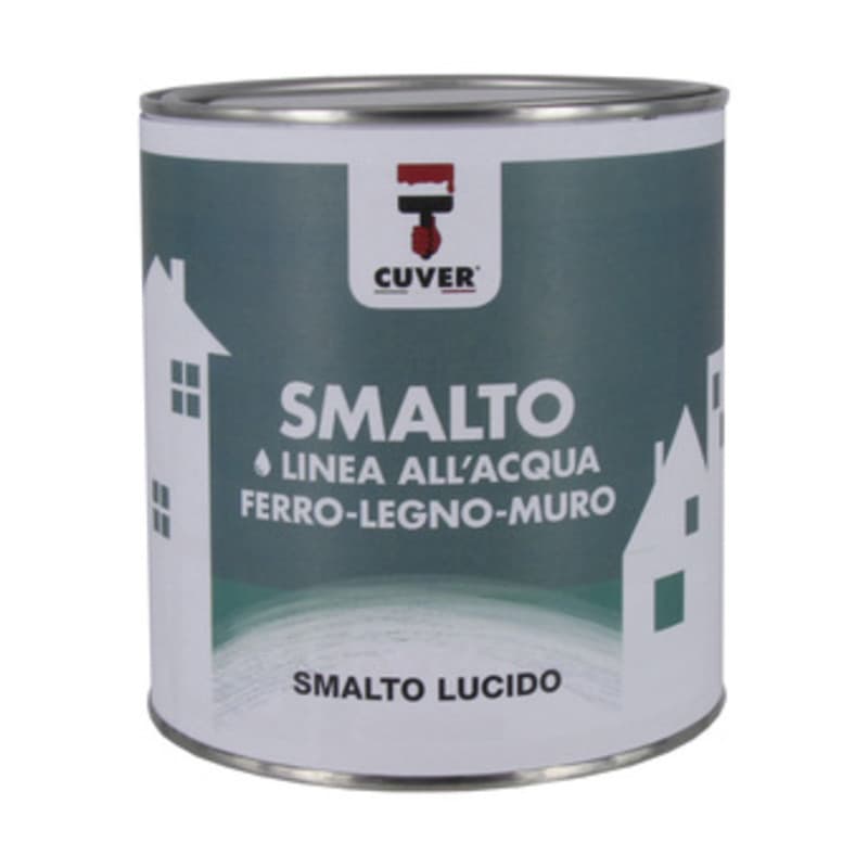 Smalto Lucido Allacqua Cuver 0,75 l Bianco Colorificio I.co.ri.p 6 Pezzi - 2