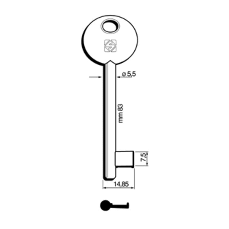 Chiavi Silca Patent Bon per Disp 6P2D Bz 5 Pezzi - 2