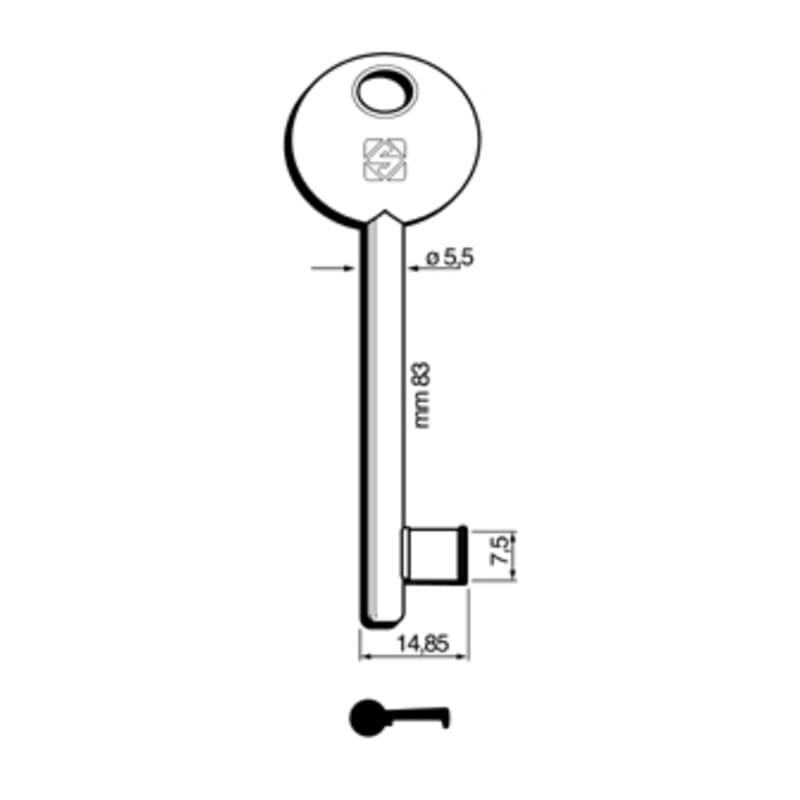 Chiavi Silca Patent Bon per Pari 6P2S Bz 5 Pezzi - 2