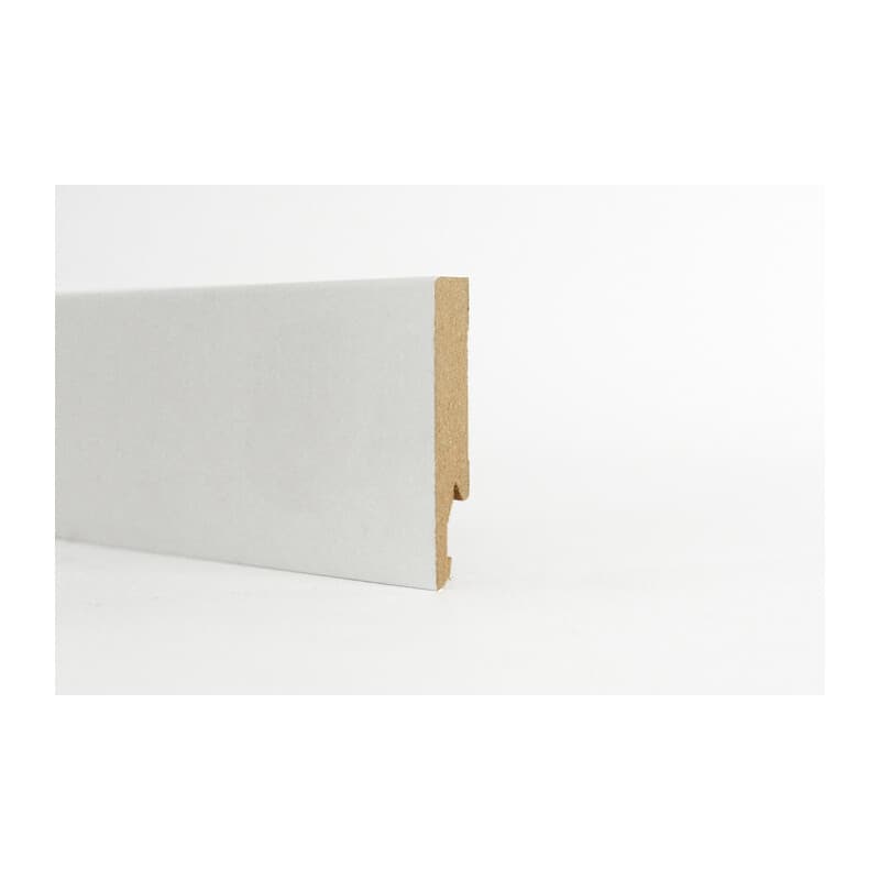 Battiscopa 100 x 14 mm MDF 240 cm Bianco 5 Pezzi - 2