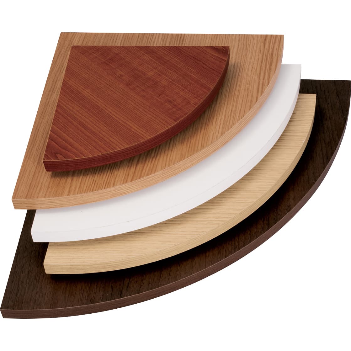 Mensola Angolo Squadrata Noce 25 x 25 x 1,8 cm 5 Pezzi - 2