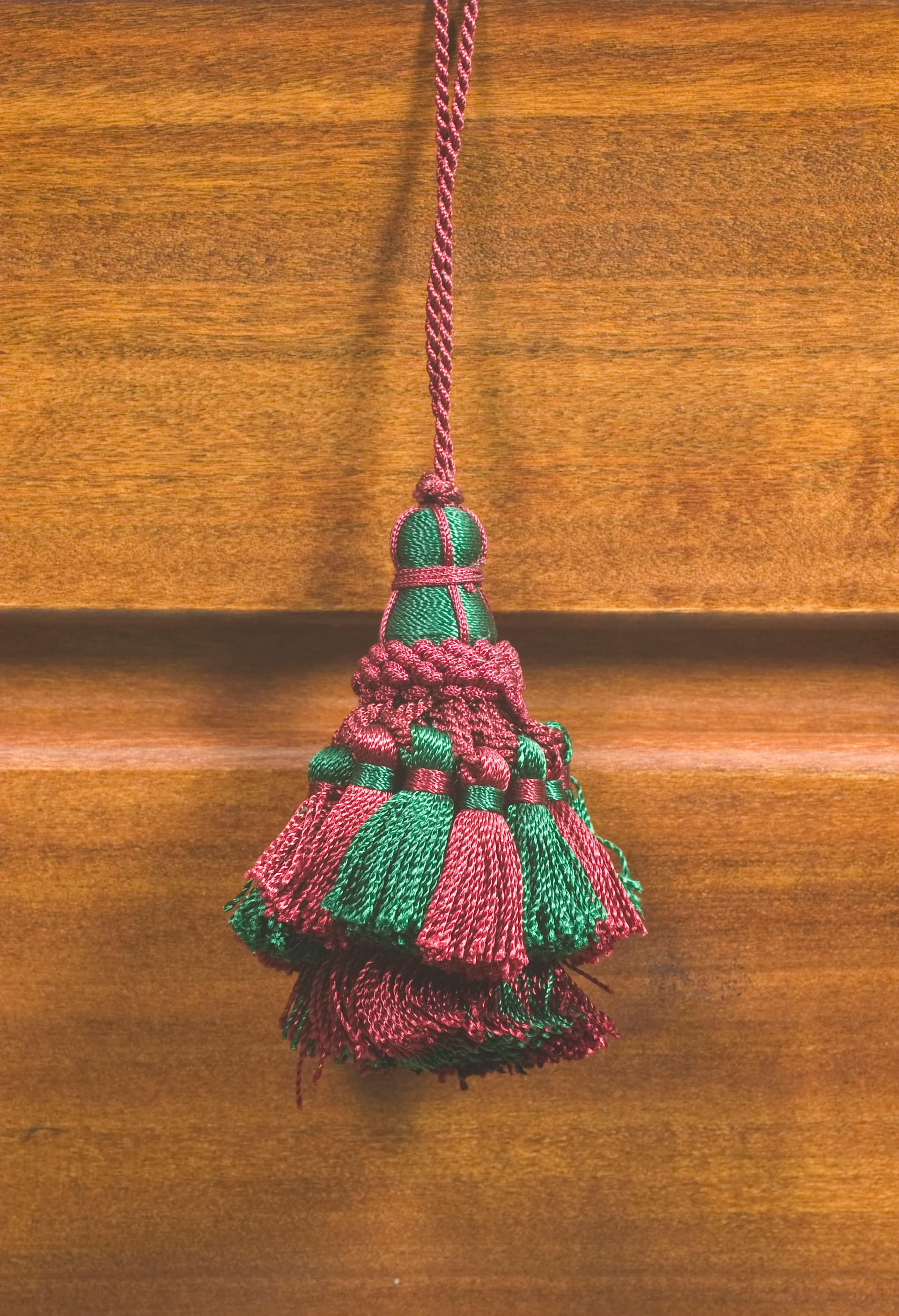 Fiocco per Chiavi 9 cm Verde e Bordo 6 Pezzi - 2
