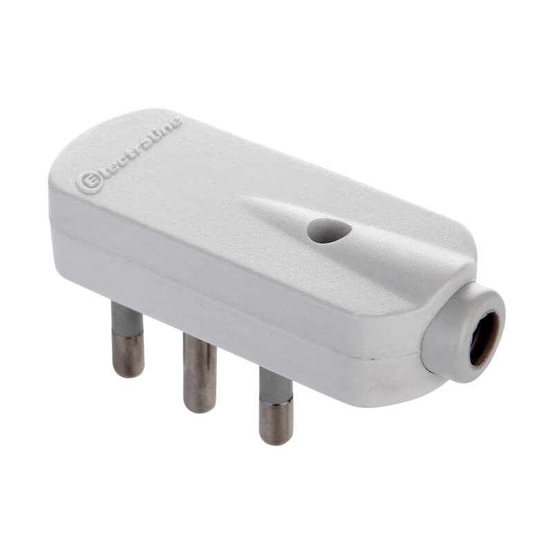 Spina Salvaspazio 16A 2P e T Bianco FIG.7 Electraline 3PMARK 25 Pezzi - 2