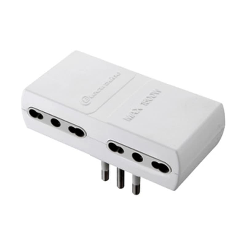 Adattatore Piatto 16A 2P e T 4PR Bipas Bianco FIG.12 Electraline 3PMARK - 2