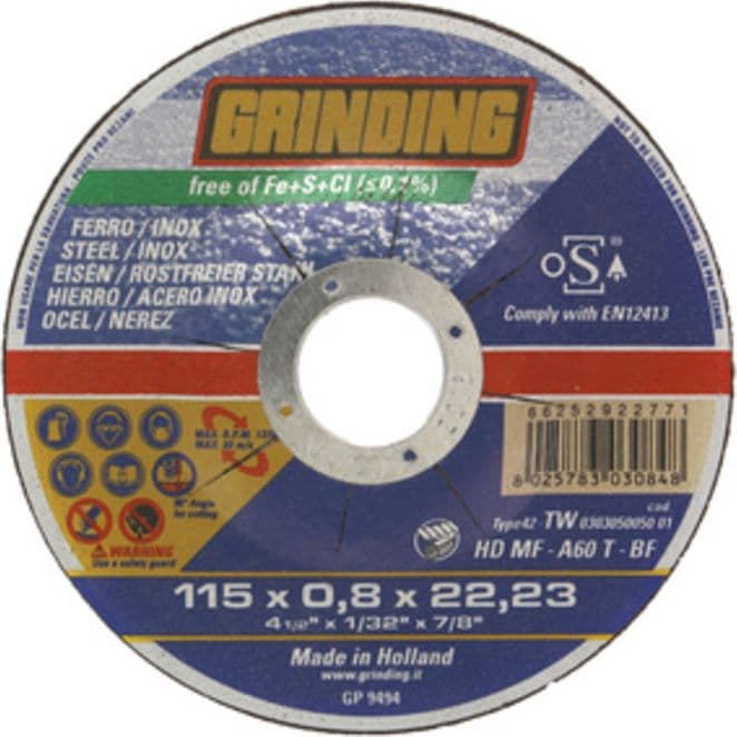 Grinding Disco Ferro Piano 115 x 0,8 Hdmf Saint Gobain Abrasivi 50 Pezzi - 2