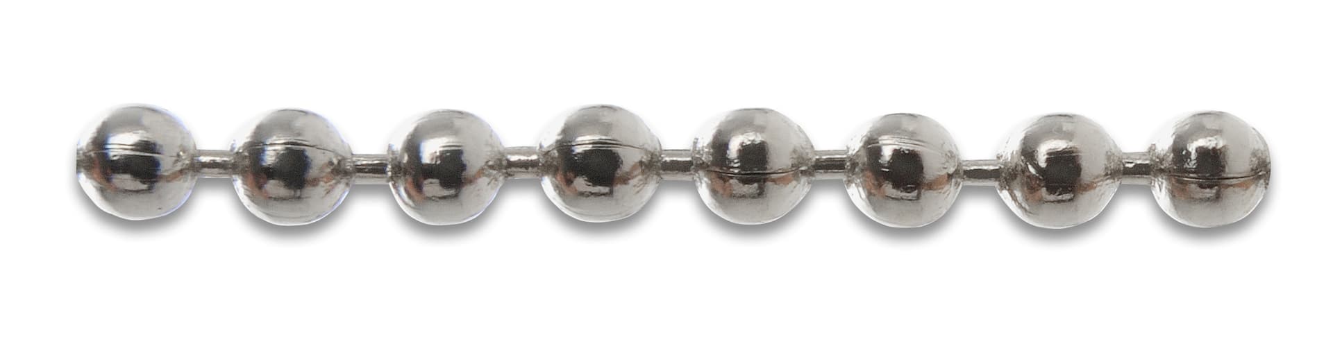 Catena a Perline Ottone Nichelato Ø 4,0 mm 25,0 ml - 2