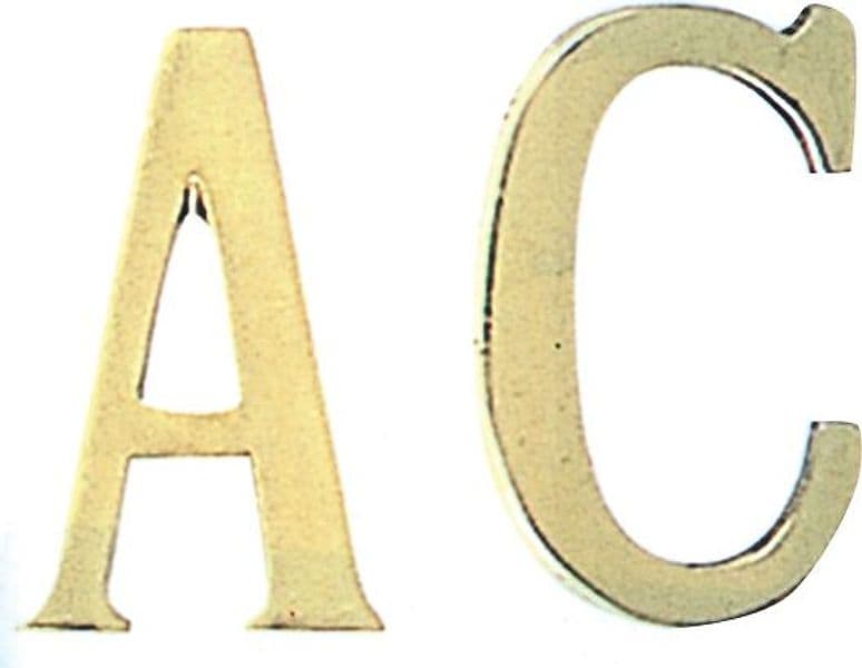 Lettera D in Ottone 75 mm 10 Pezzi - 2