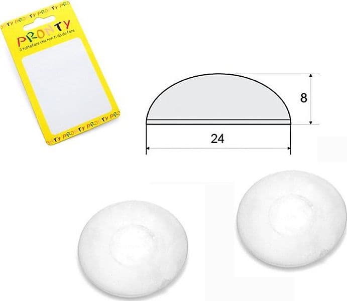 Paracolpo Goccia Adesivo 24 x 8 Traspar Bl * Diesse 12,0 Confezione 4 Pezzi - 2