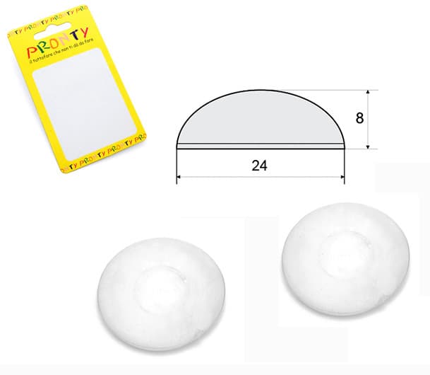 Paracolpo Goccia Adesivo 24 x 8 Traspar Bl * Diesse 12,0 Confezione 4 Pezzi - 2