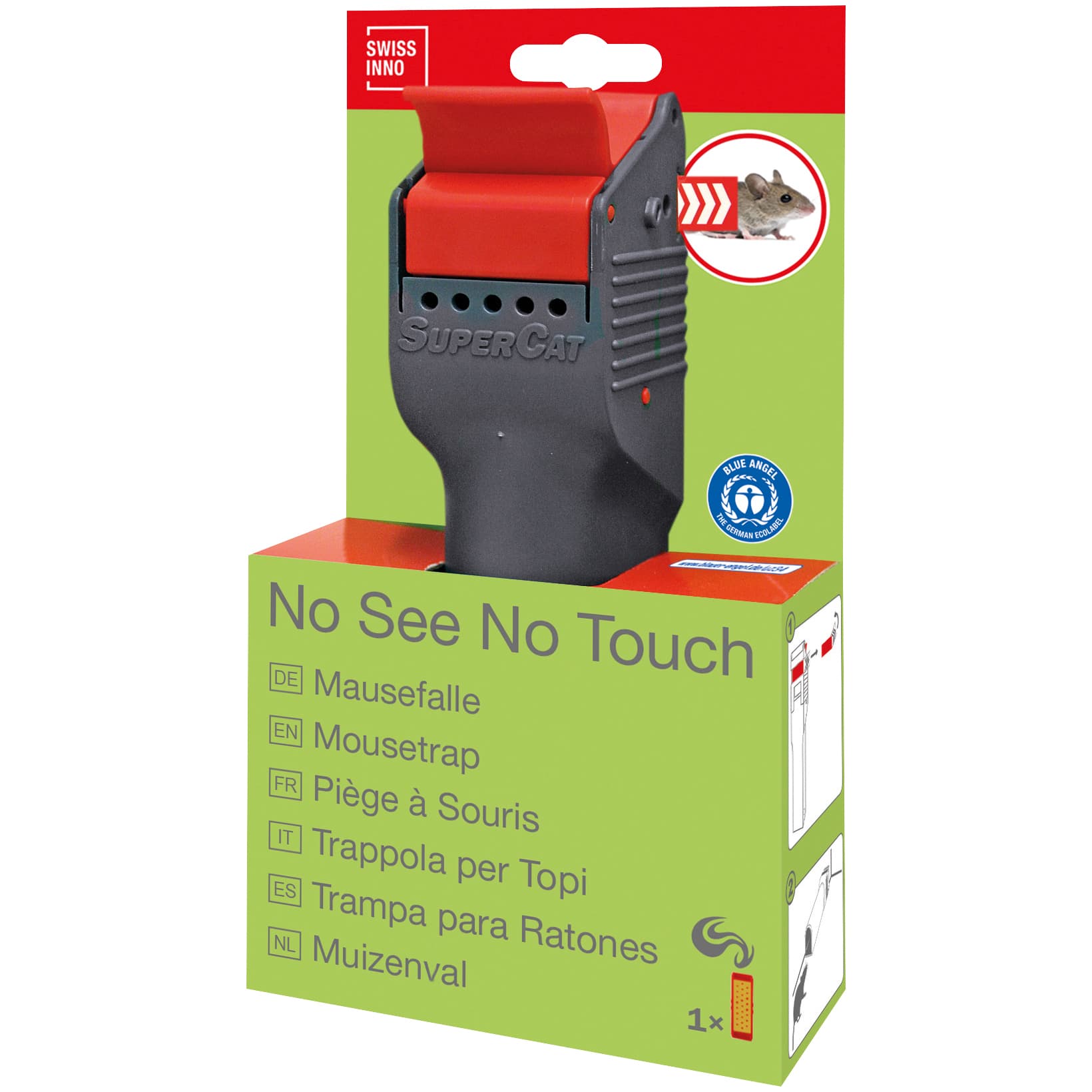 Trappola per Topi a Galleria Supercat Swissinno Solutions Ag 6 Blister