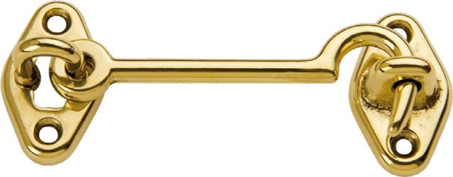 Gancio Fermafinestra Ottone Lucido 80 mm** 25 Pezzi - 2
