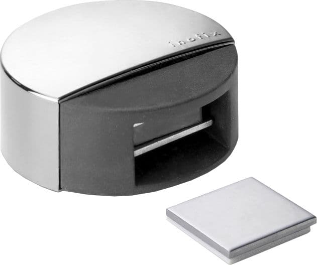 Fermaporta Magnetico Adesivo Inofix Cromo Opaco 10 Pezzi - 2