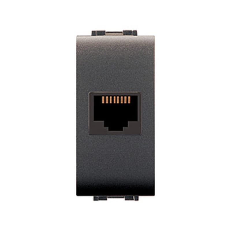 Presa Telefonica RJ45 Plug 8 x 8 Grigio Ant Life 4083 Elettrocanali 6 Pezzi