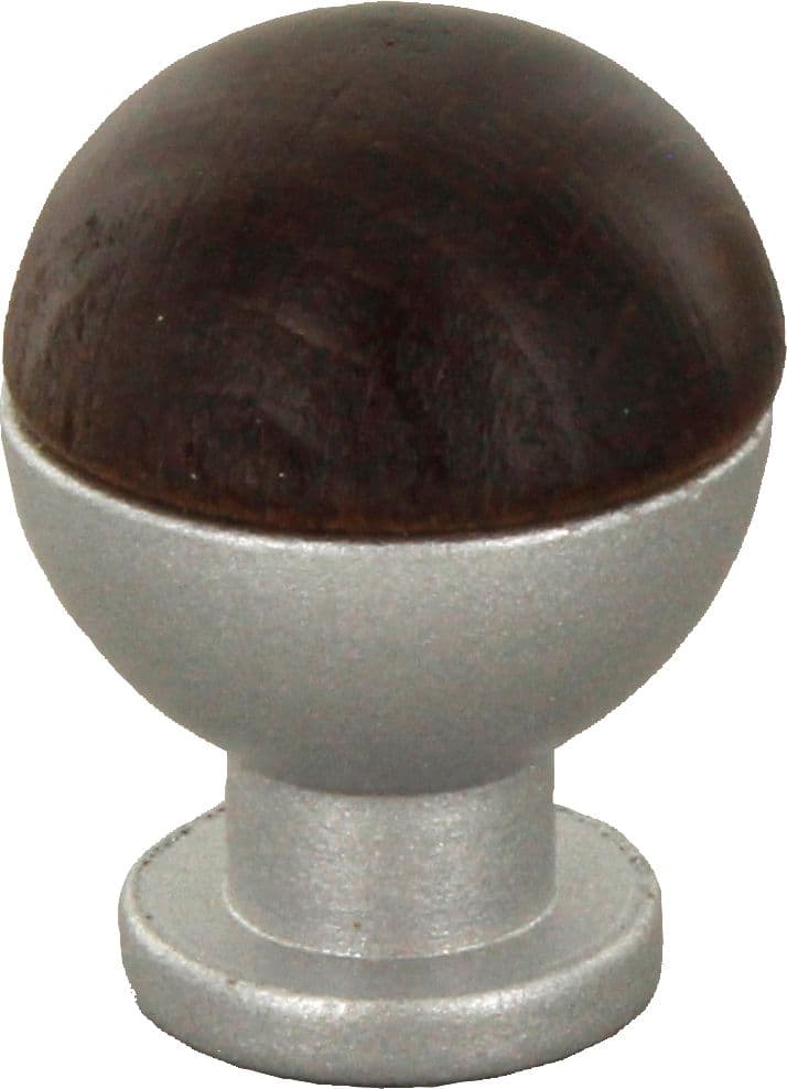 Pomolo Sferico Legno Ott 735B Ø 18 mm Noce Scu Botter Luigi 25 Pezzi