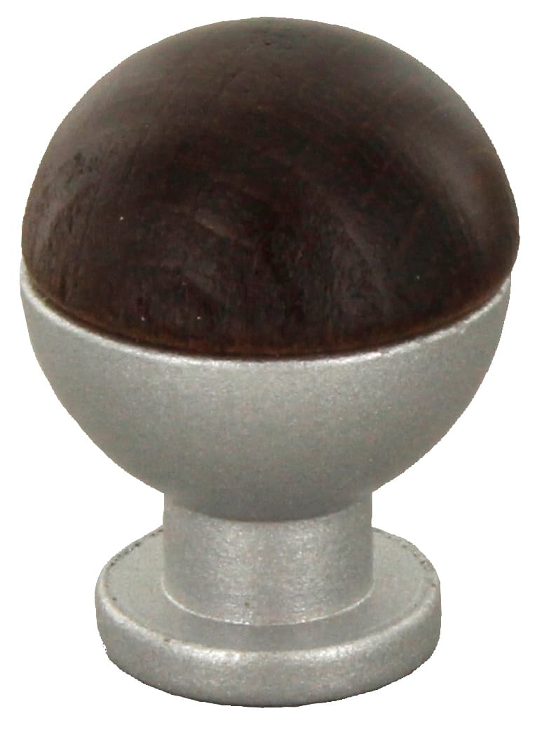 Pomolo Sferico Legno Ott 735B Ø 18 mm Noce Scu Botter Luigi 25 Pezzi - 2