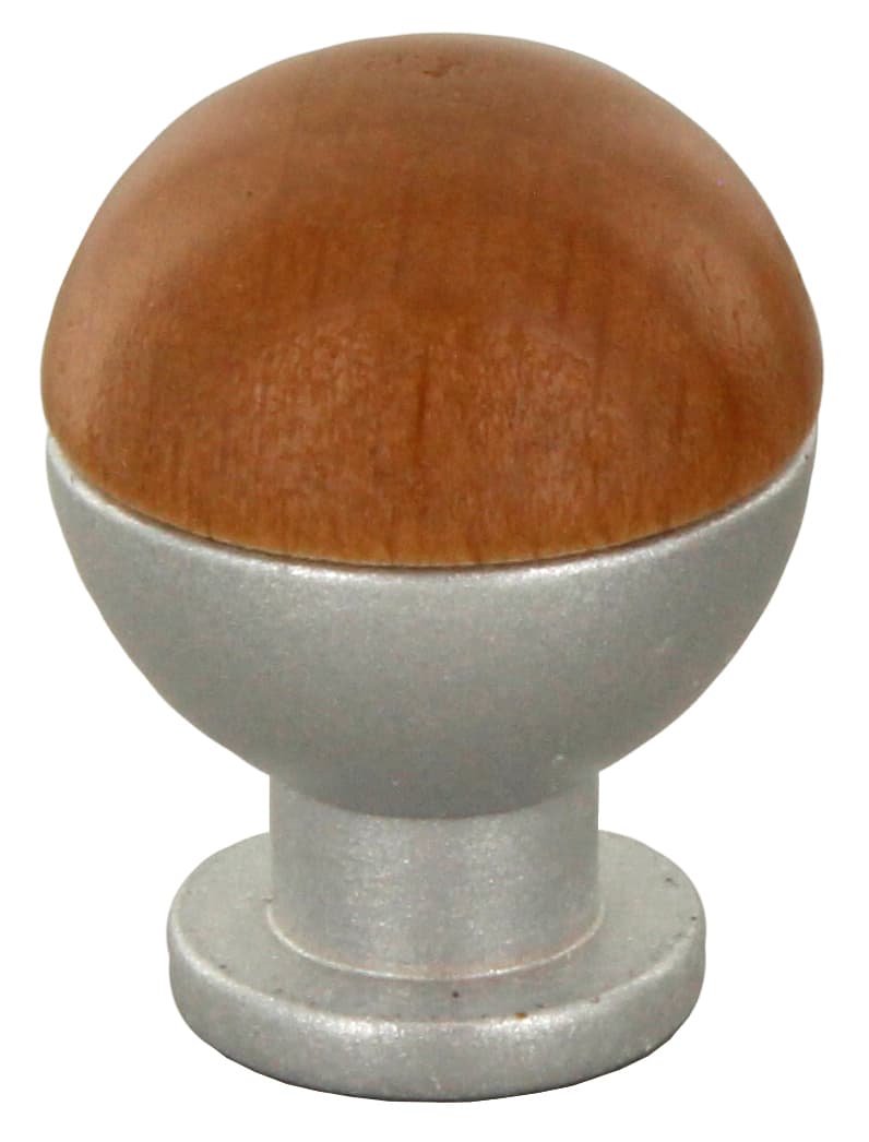 Pomolo Sferico Legno Ott 735B Ø 18 mm Noce Ch Botter Luigi 25 Pezzi - 2